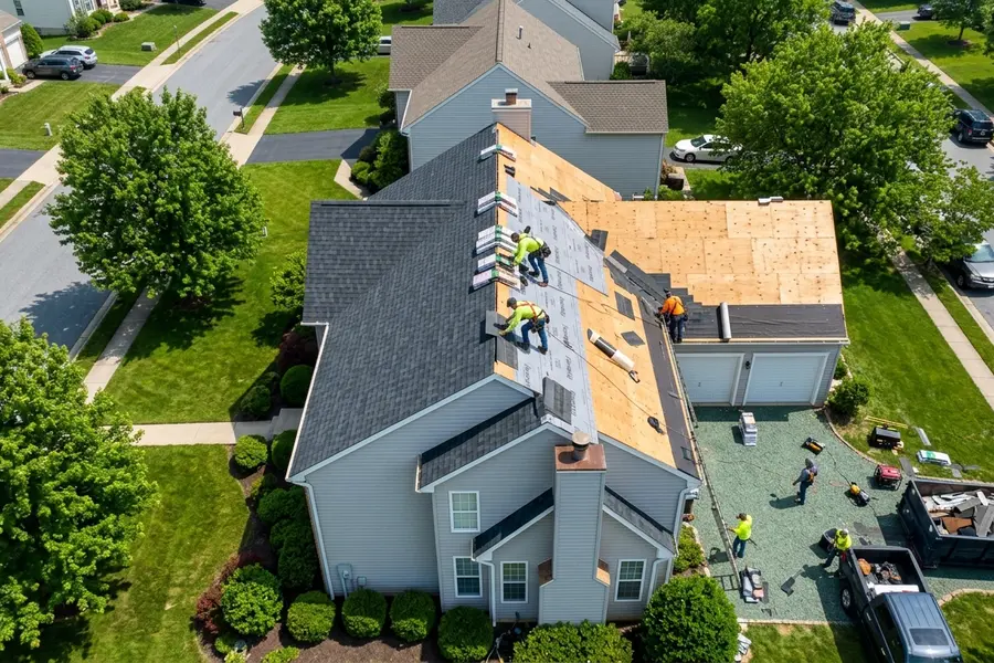 All American Home Improvement roof replacement in progress in Richland