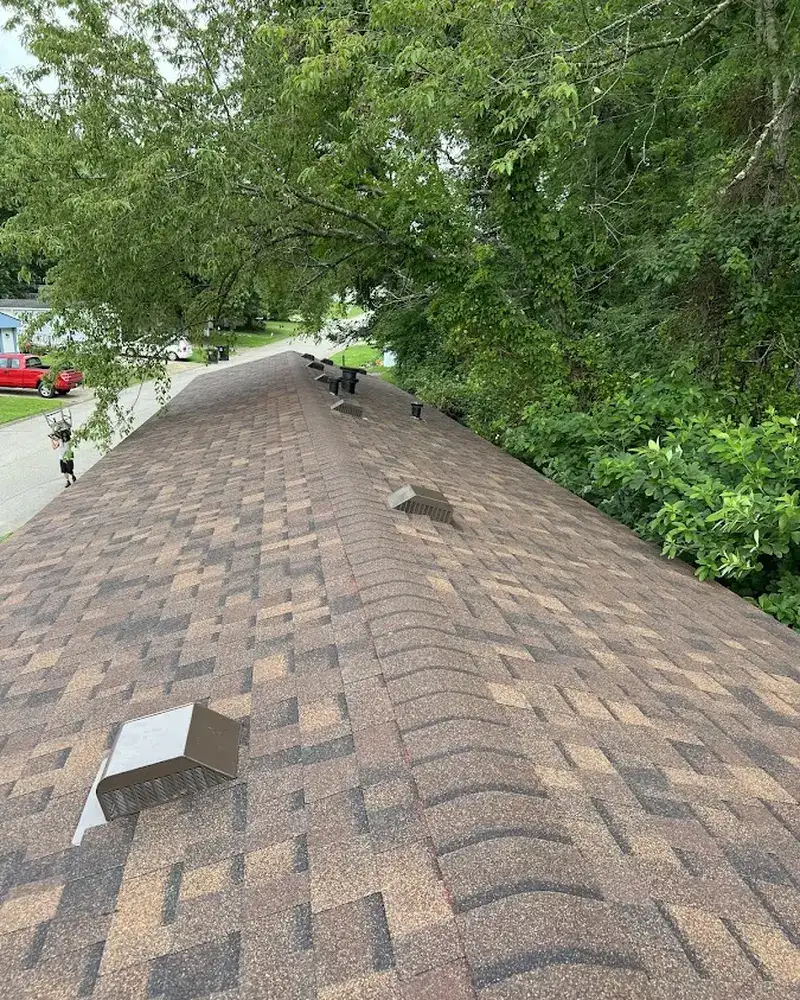 Close-up of Gutter Cleaning work by All American Home Improvement in Richland